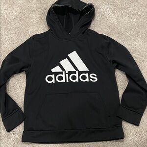 Adidas Black Hoodie with White Logo